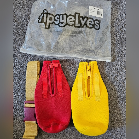 NWOT tipsy elves hot dog jumpsuit ketchup mustard koozies - Picture 2 of 2